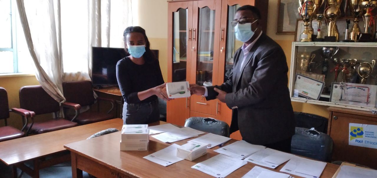 Infrared Thermometer Handed Over to Addis Ketema Secondary School
