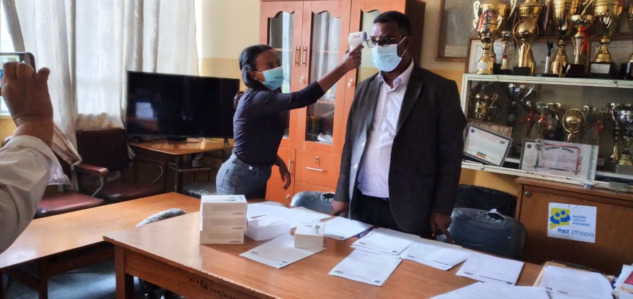 Infrared Thermometer Handed Over to Addis Ketema Secondary School